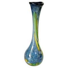 Italian blown glass vase with a slender silhouette, 1950
