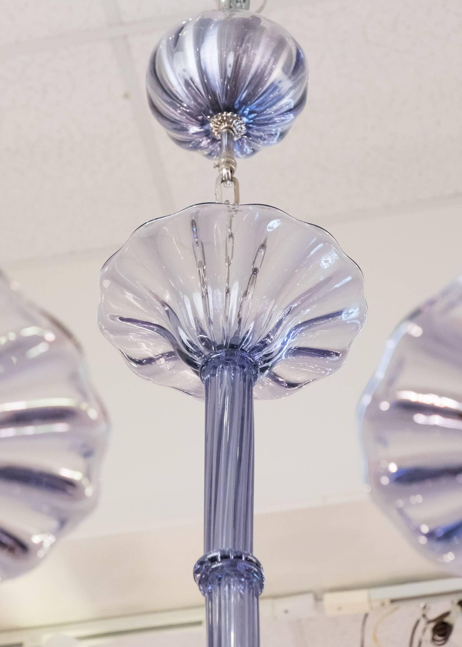 Italienischer Murano-Kronleuchter aus mundgeblasenem Glas „Viola“ im Angebot 2