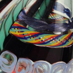 Italian Blown Murano Glass Vase Multicolor in Typical Venetian Glass Skills