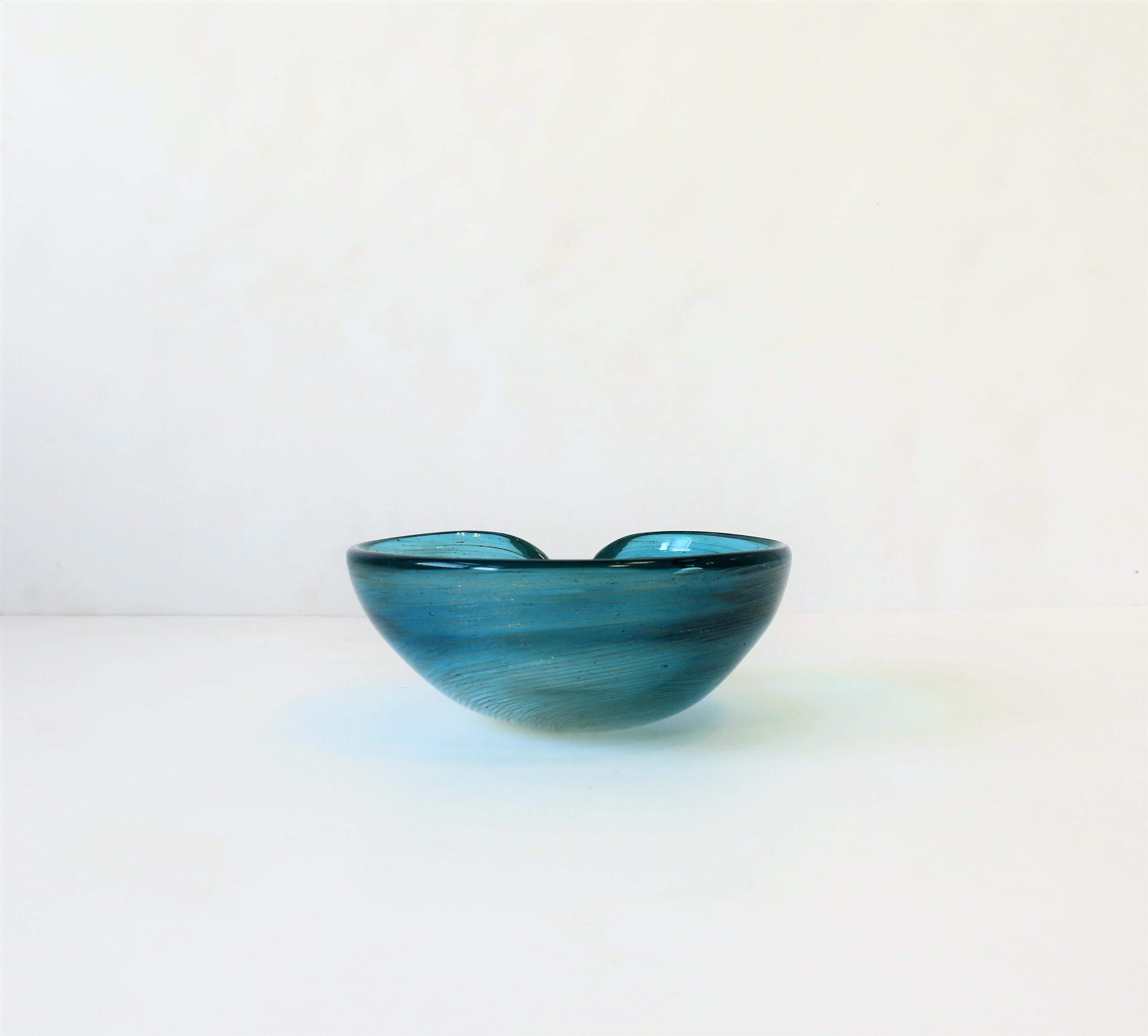teal glass bowls