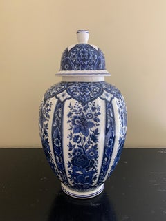 Italian Blue and White Porcelain Ginger Jar