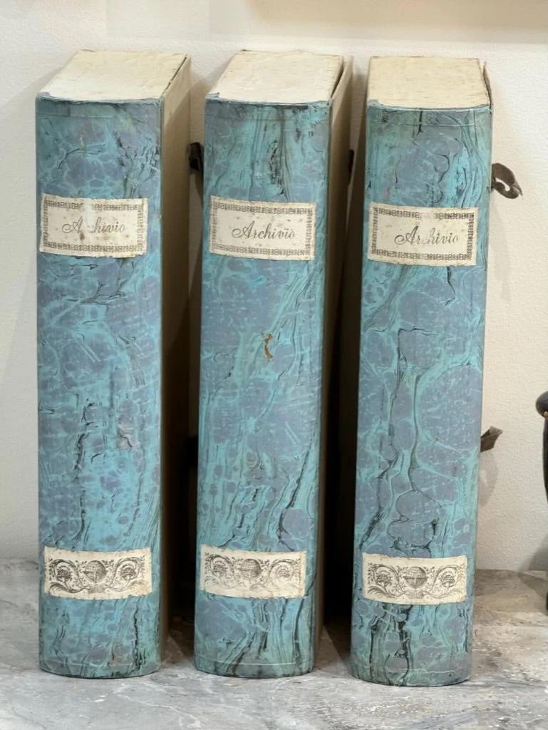 Italian blue book form file boxes 1