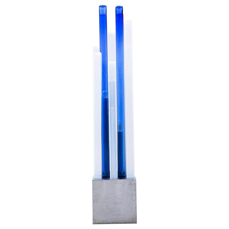 Italian Blue Glass Floor Lamp by Angelo Brotto for Esperia, 1970s at ...
