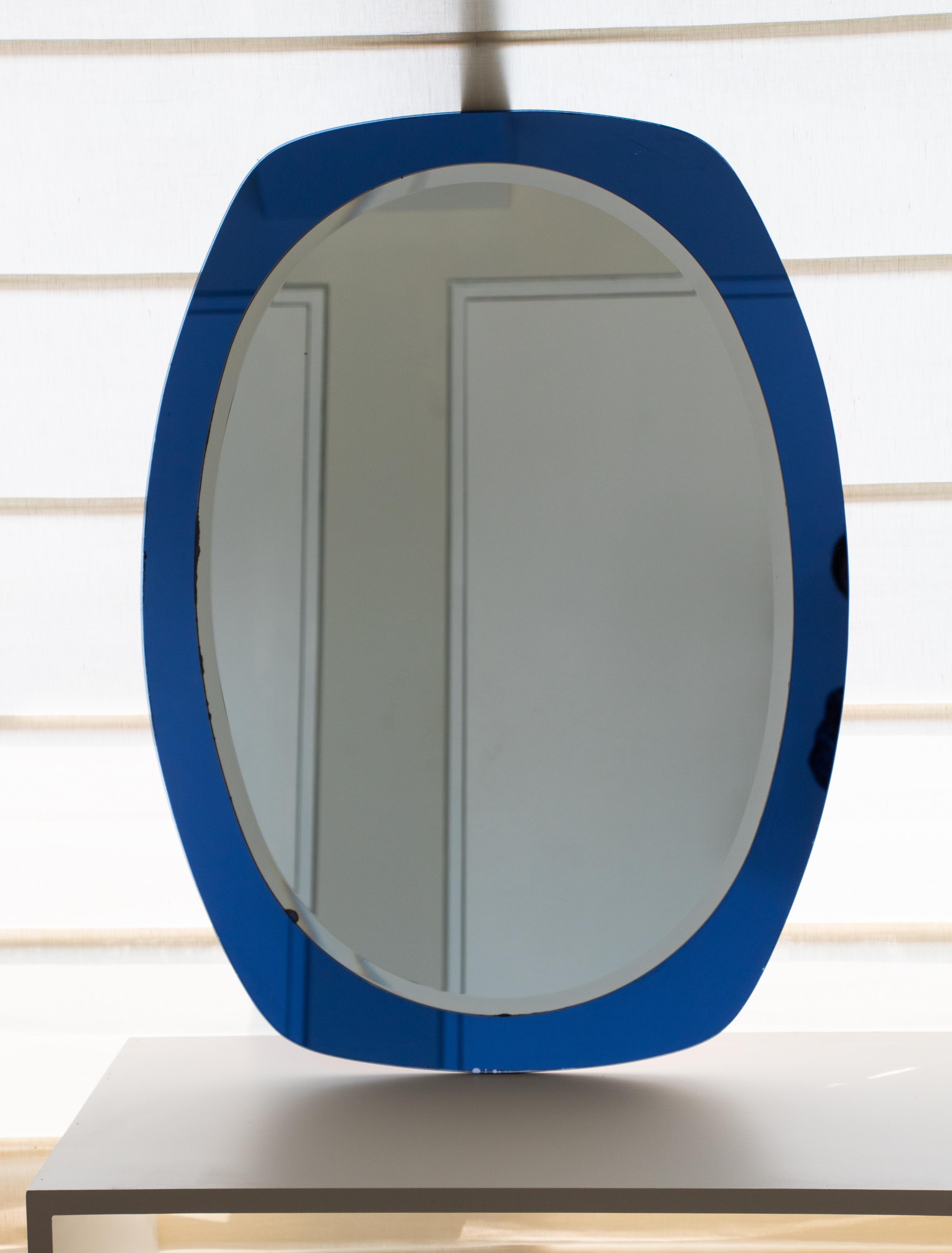 Italian Blue Glass Mirror 5