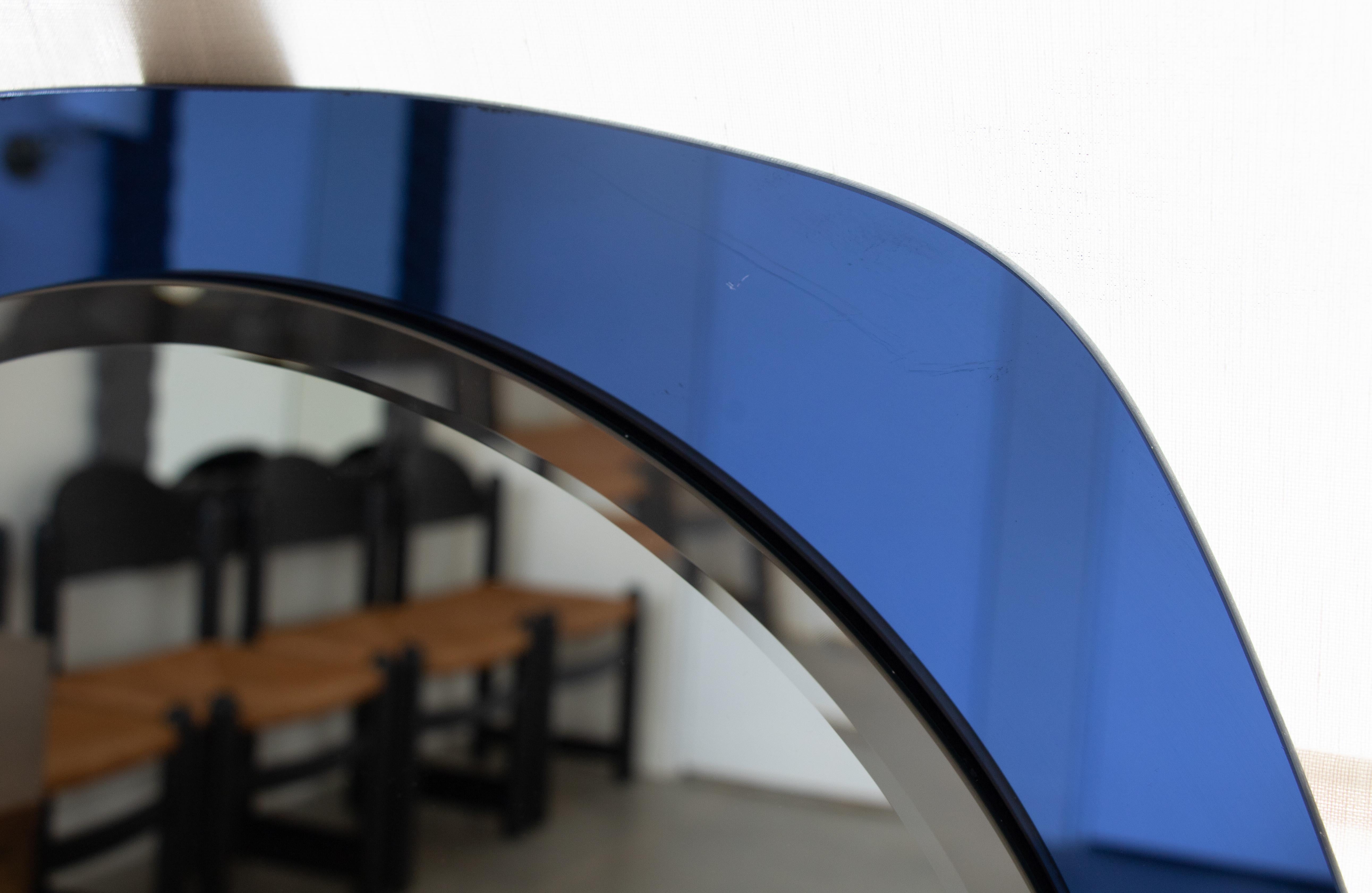 Mid-20th Century Italian Blue Glass Mirror