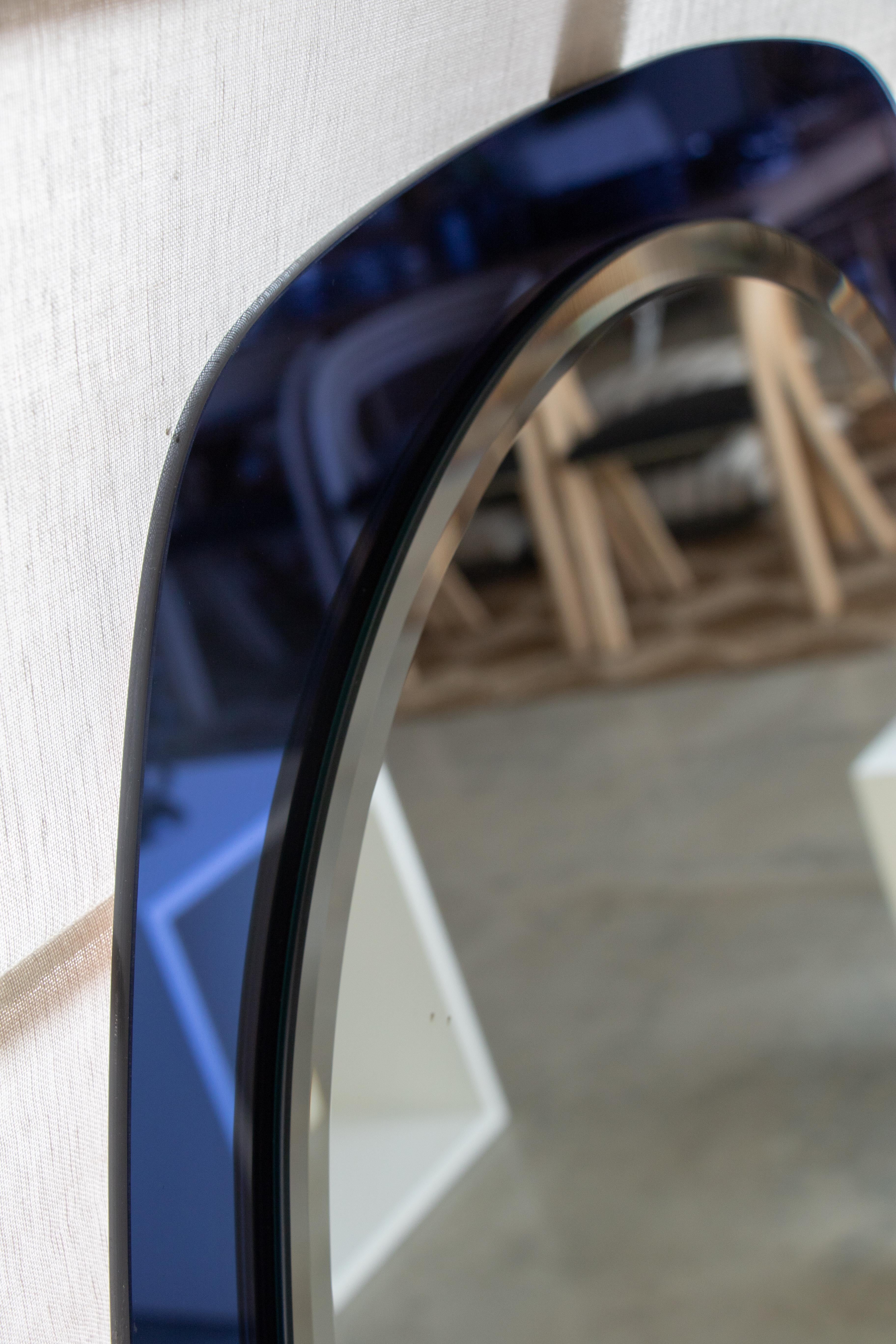 Italian Blue Glass Mirror 3