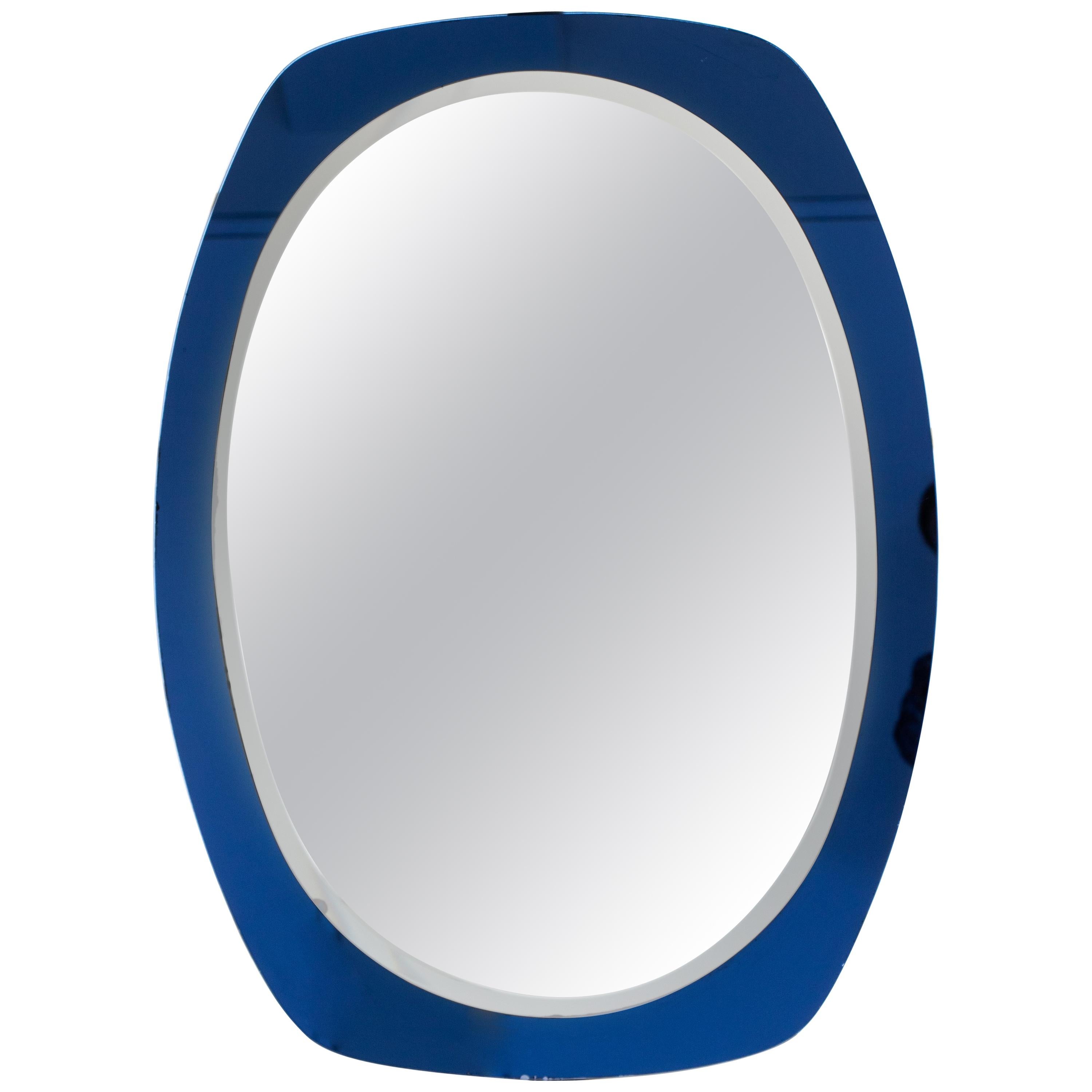 Italian Blue Glass Mirror