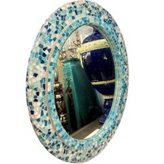 Italian Blue Mosaic Mirror