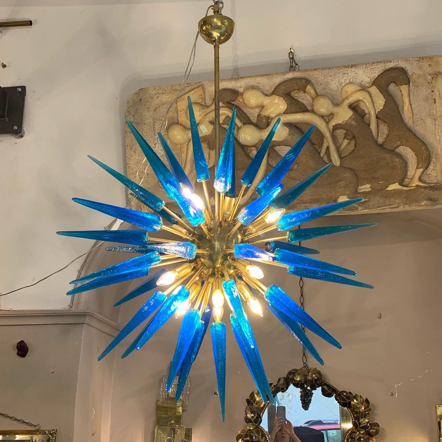 blue sputnik chandelier