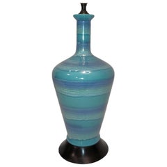 Italian Blue Porcelain Table Lamp