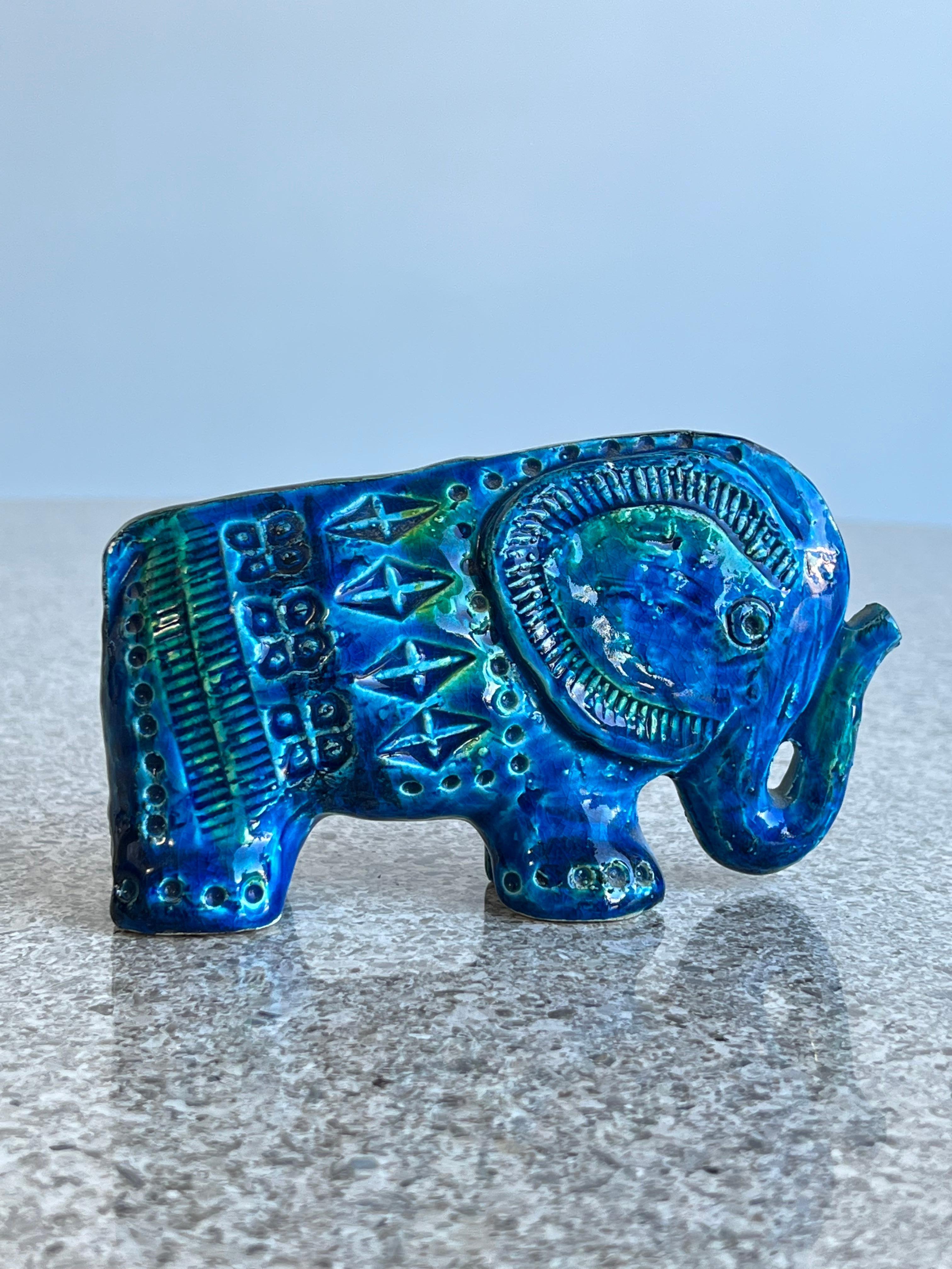 Glazed Italian Blue Rimini Ceramics by Flavia Montelupo For Sale