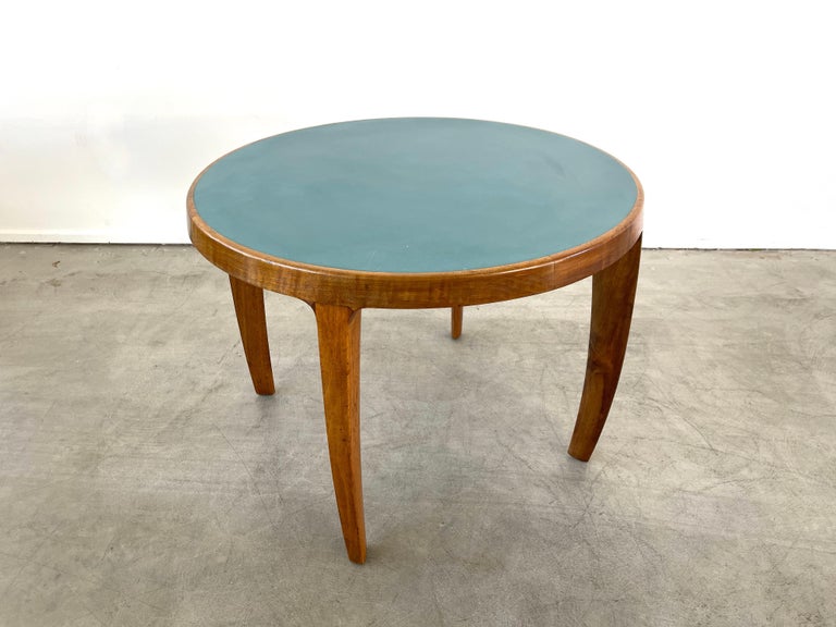 Italian Blue Side Table In Good Condition For Sale In Los Angeles, CA