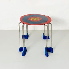Italian Blue Triple Play Resin Stool by Gaetano Pesce for Fish Design, 2000s