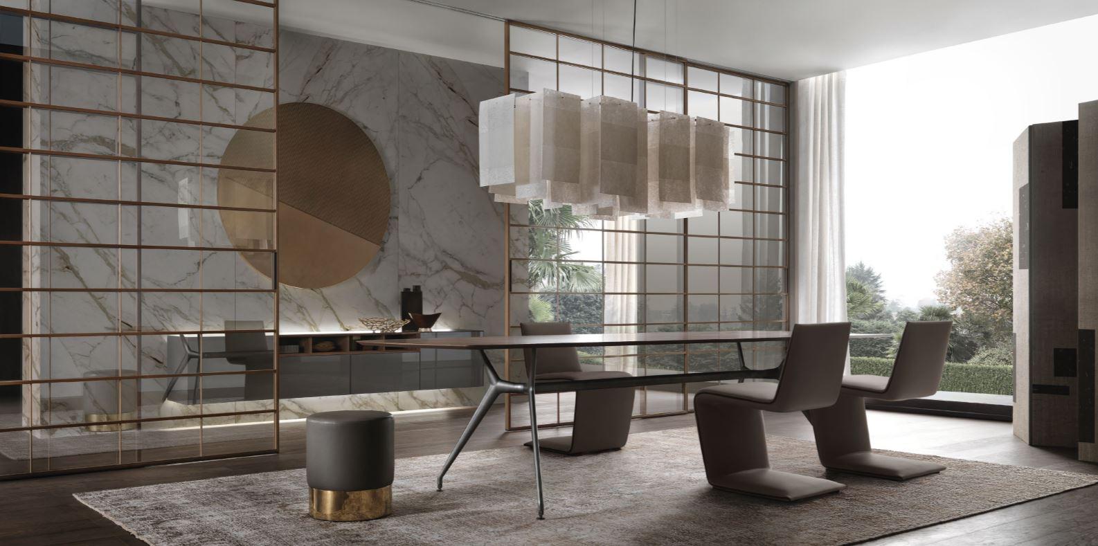 Der von Giuseppe Bavuso für Rimadesio entworfene Esstisch Manta ist ein Tisch mit einem essentiellen und raffinierten Aussehen, das der einzigartigen Philosophie von Rimadesio entspricht. Die modulare Struktur aus druckgegossenem Aluminium und die