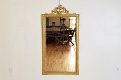 Italian, Bologna, Early Neoclassic Carved Giltwood Vertical Mirror, ca. 1785