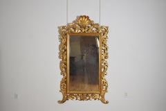 Italian, Bologna, Rococo Period Giltwood Shell-Carved Mirror, mid 18th century