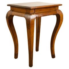 Italien, Bologne, table d'appoint à 1 tiroir en noyer de la période rococo, milieu du XVIIIe siècle