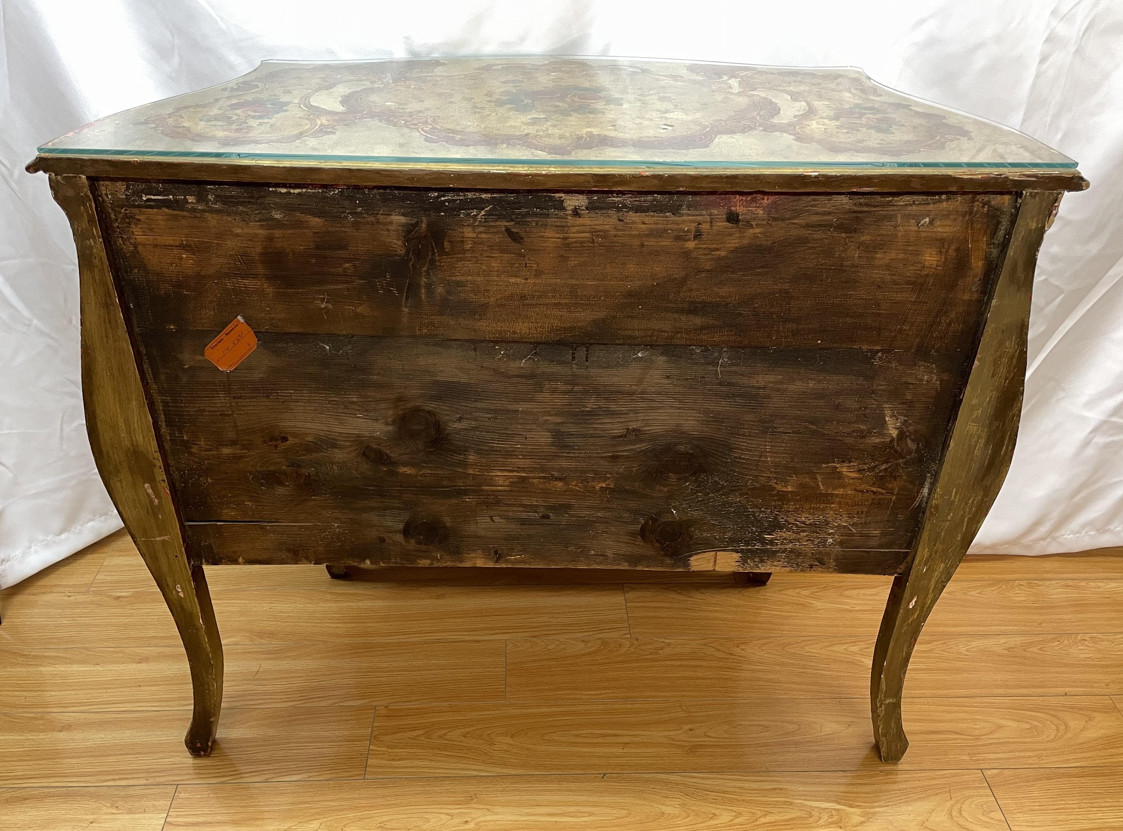 Italian Bombe Two-Drawer Commode For Sale 6