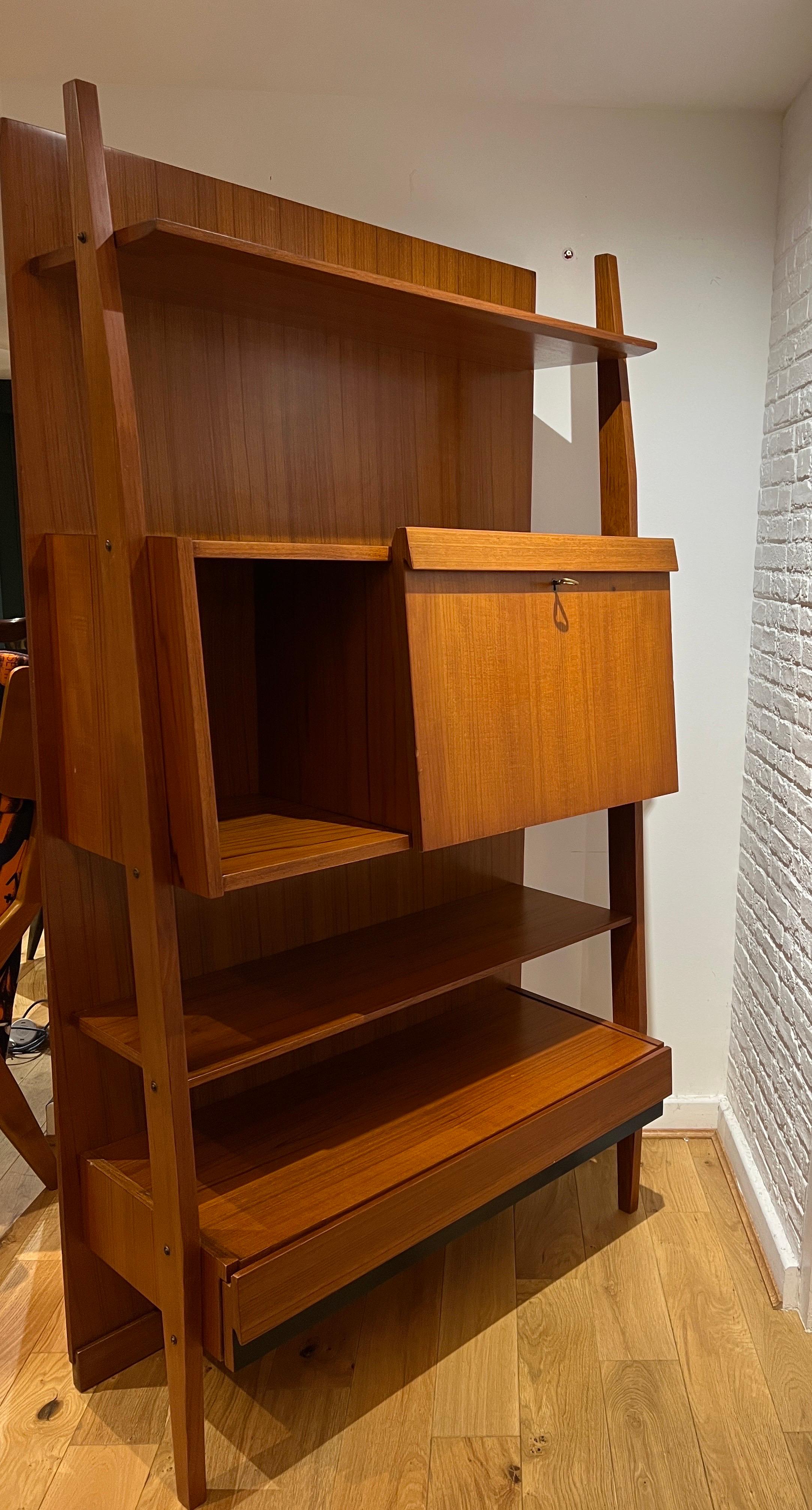 Hand-Crafted Italian Book & Bar Cabinet