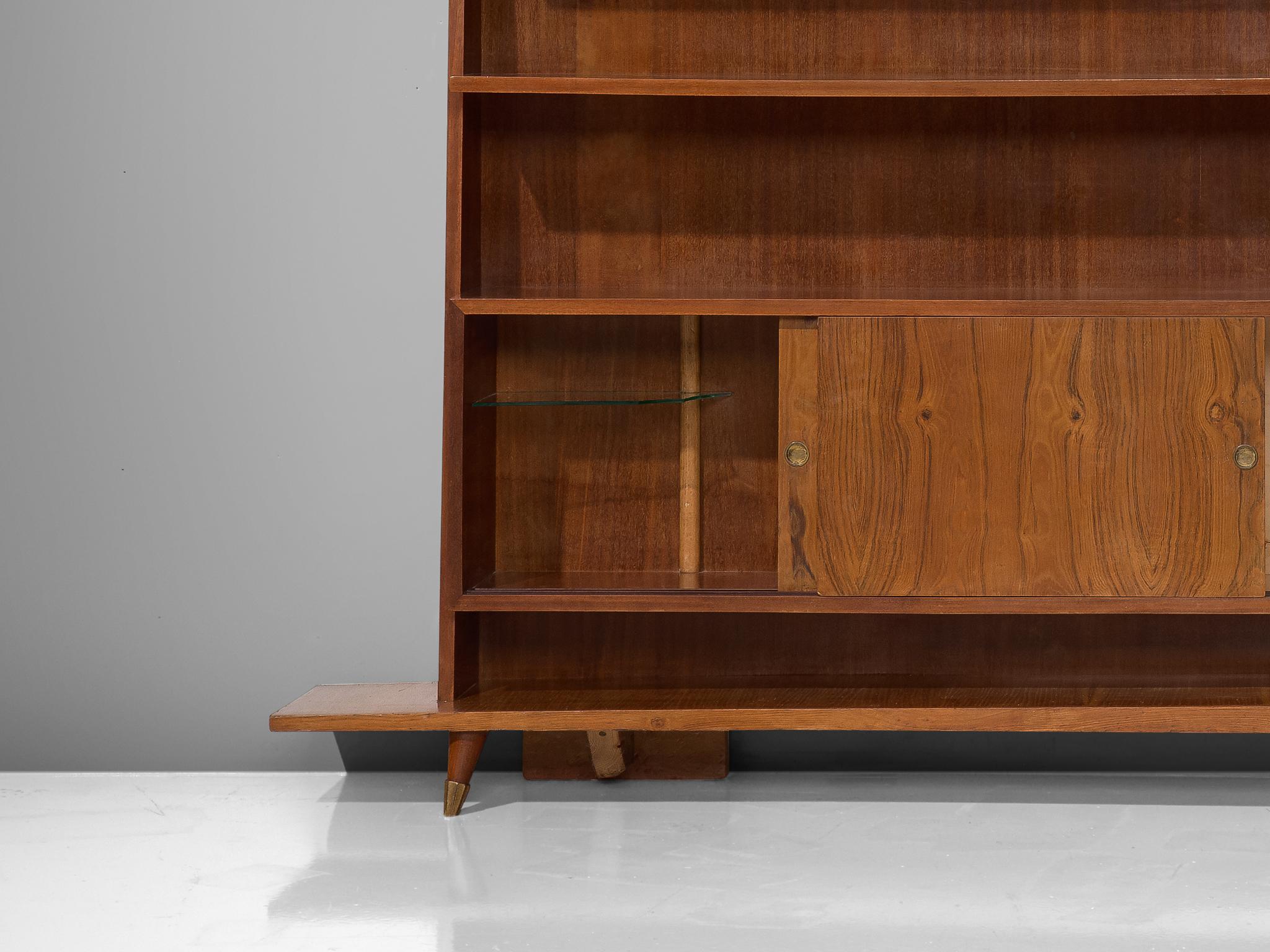 Italian Bookcase in Walnut and Oak 2