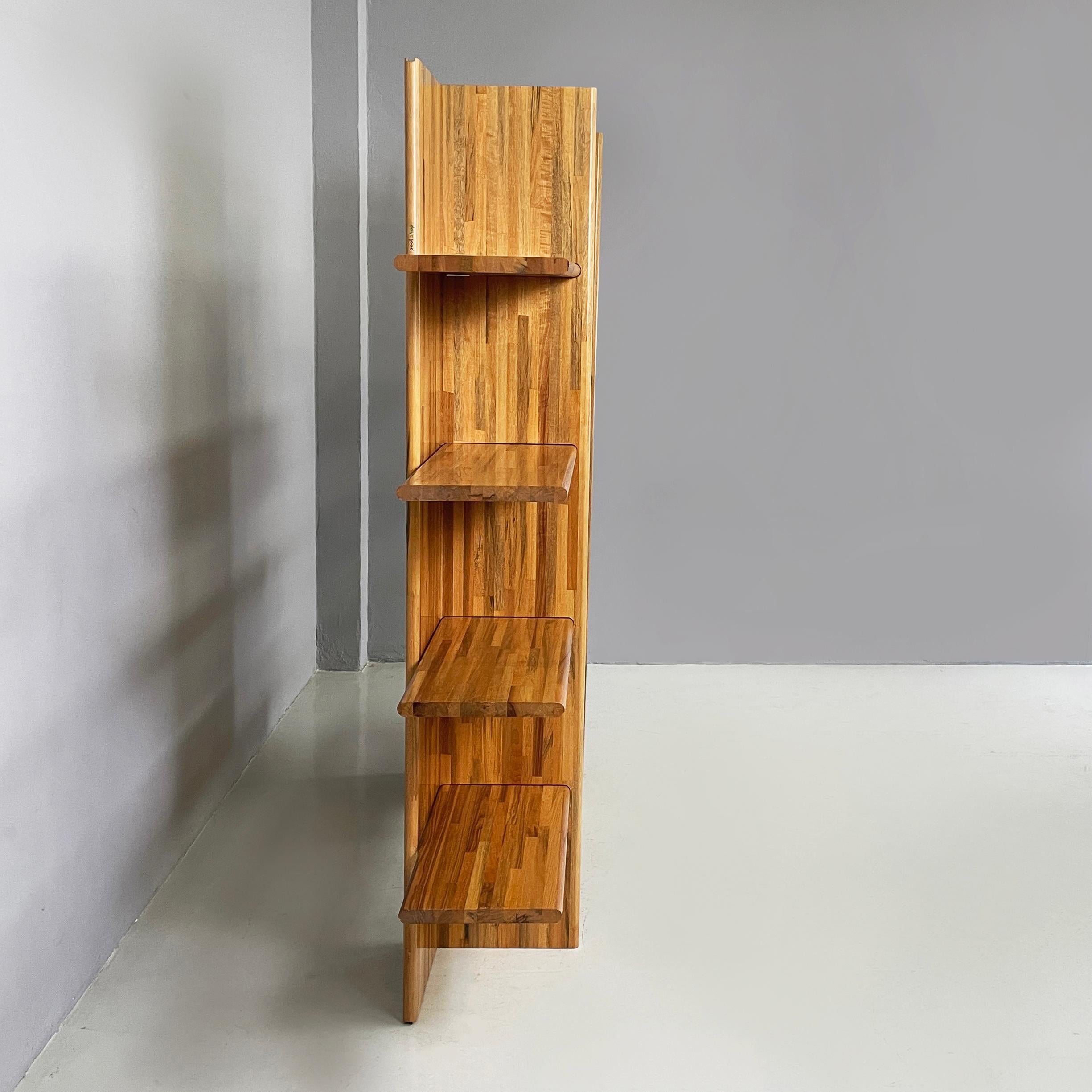 Moderno Libreria italiana in legno di diverse tonalità di Wood Shop, anni '80 in vendita