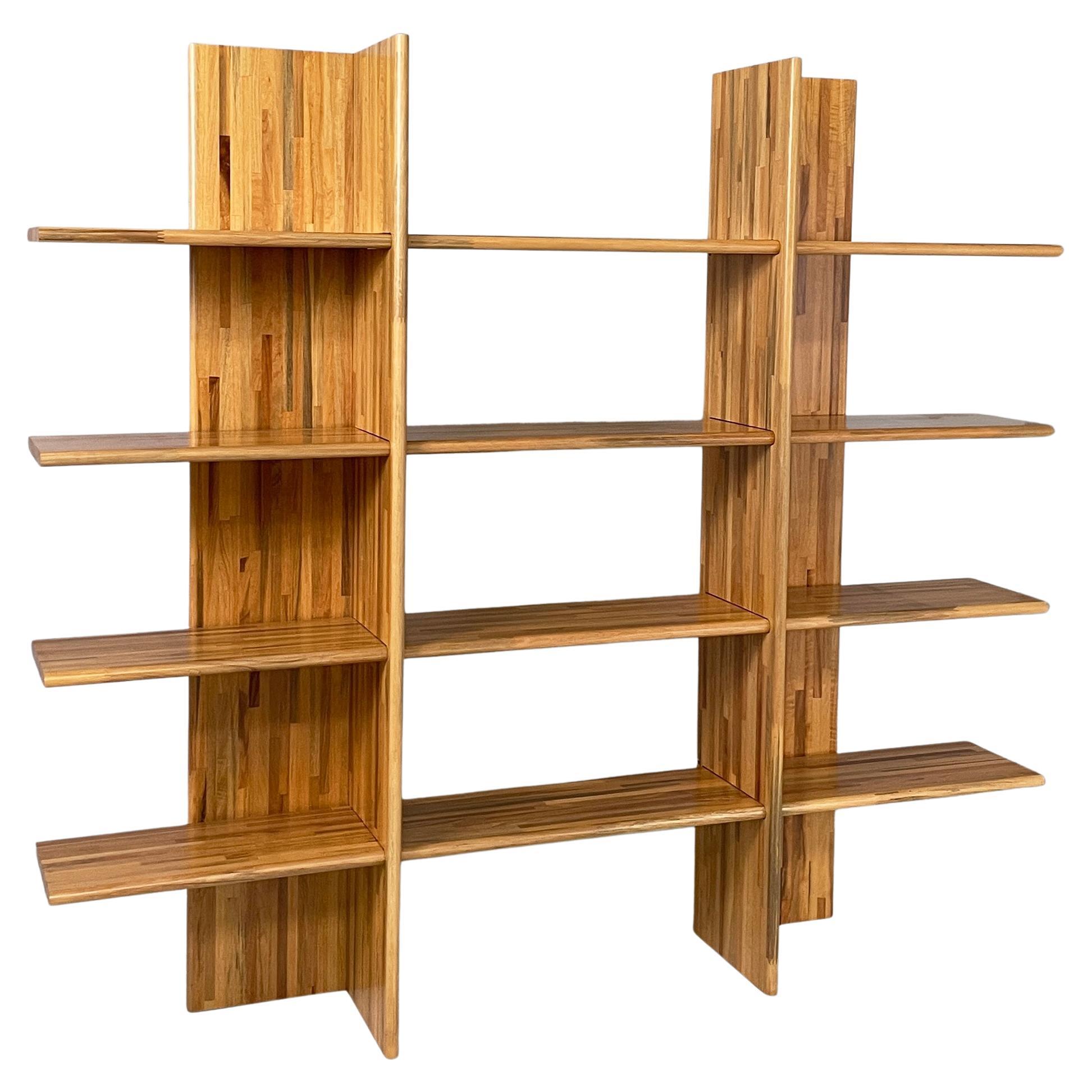 Italian bookcase in wood of different shades by Pool Shop, 1980s