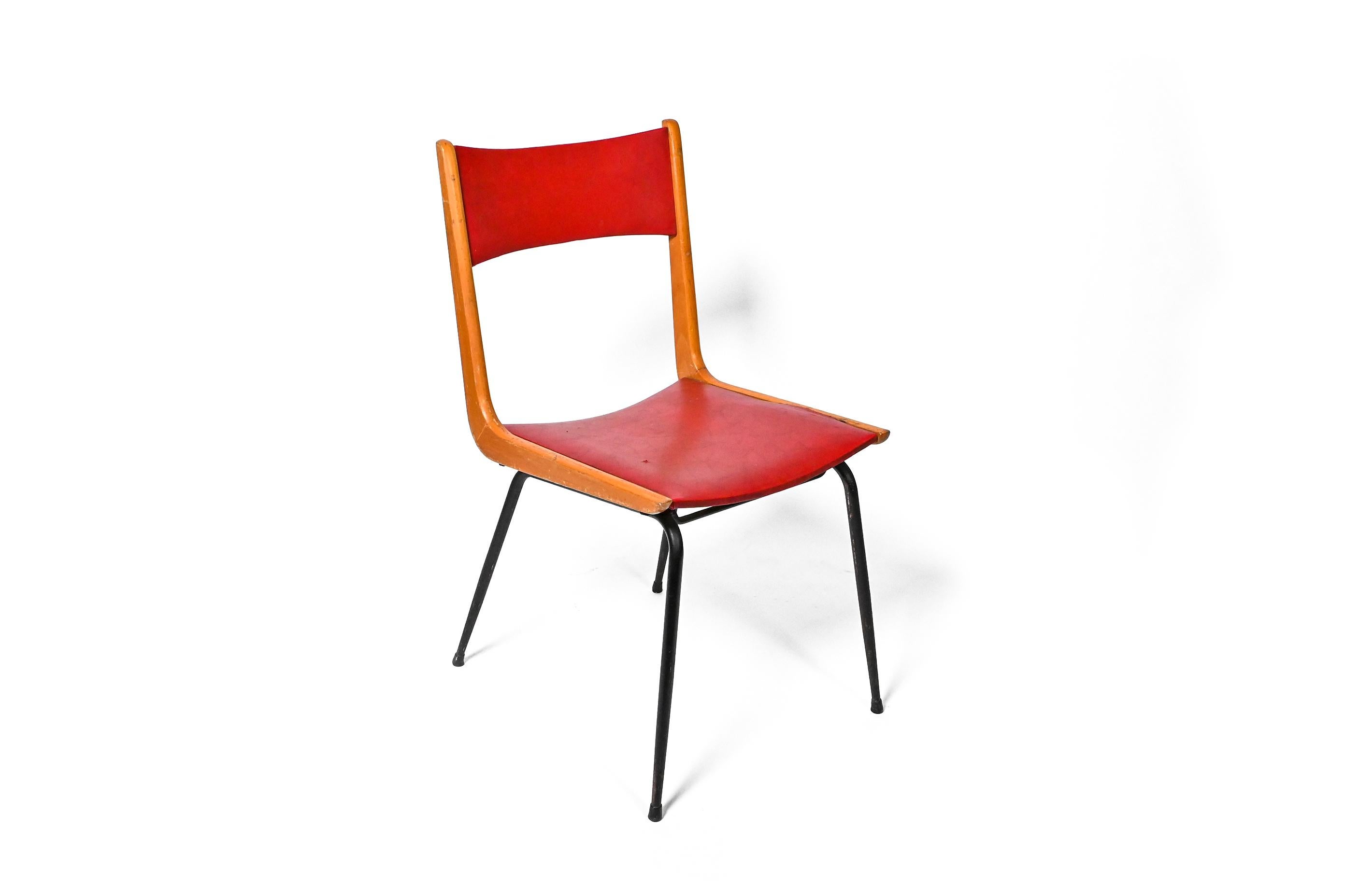 An Italian boomerang chair by the famous Italian architect and designer Carlo De Carli, 1950s.