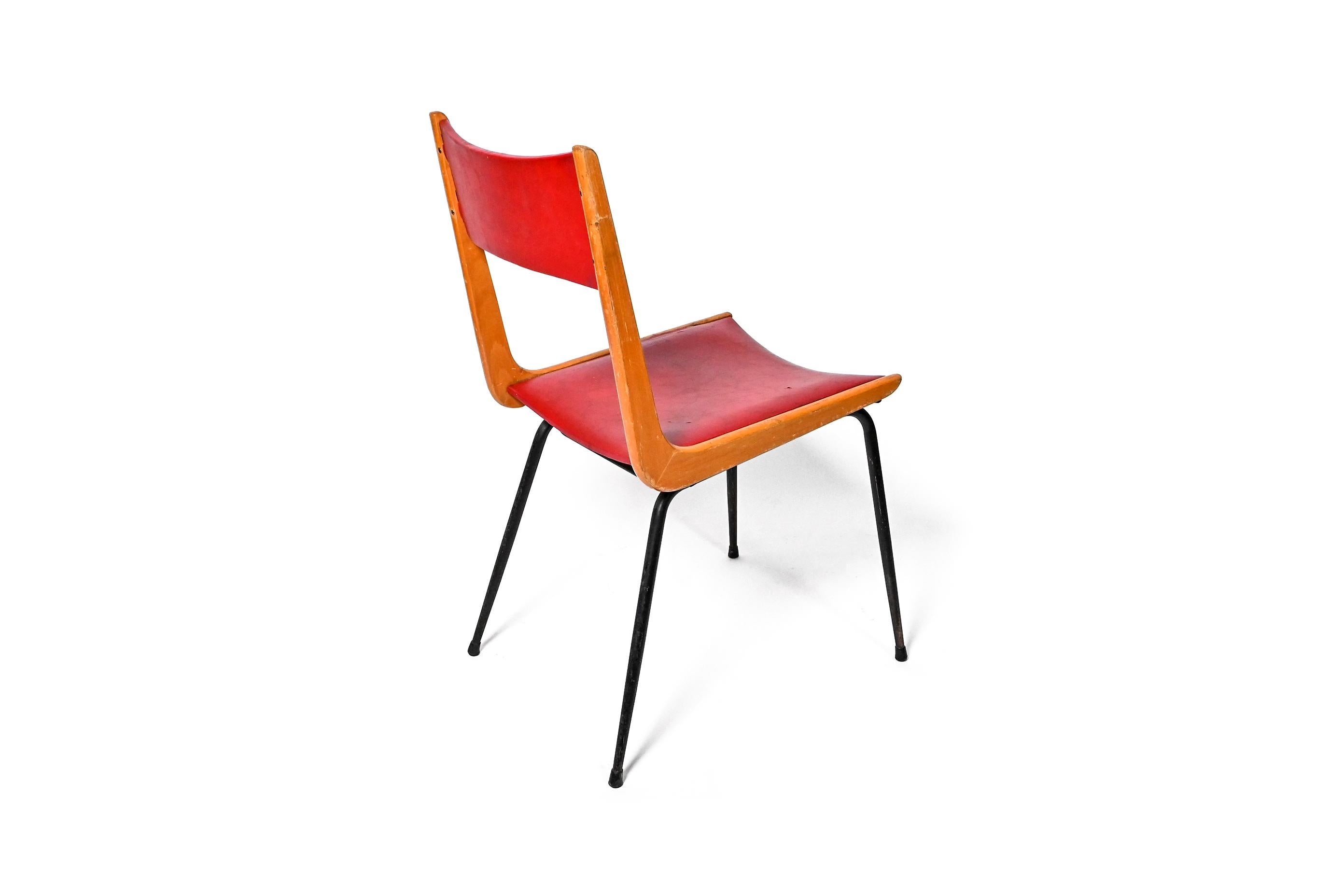 Italian Boomerang Chair by Carlo De Carli, 1950s In Good Condition For Sale In  Budapest, HU