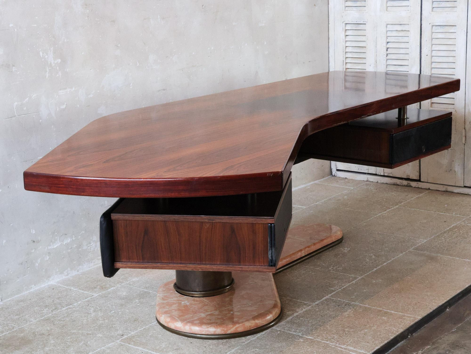 Italian Boomerang desk by Renzo Schirolli, 1960s For Sale 4