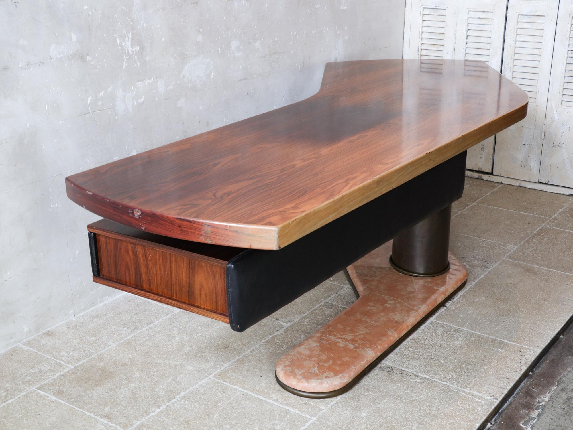 Italian Boomerang desk by Renzo Schirolli, 1960s For Sale 11