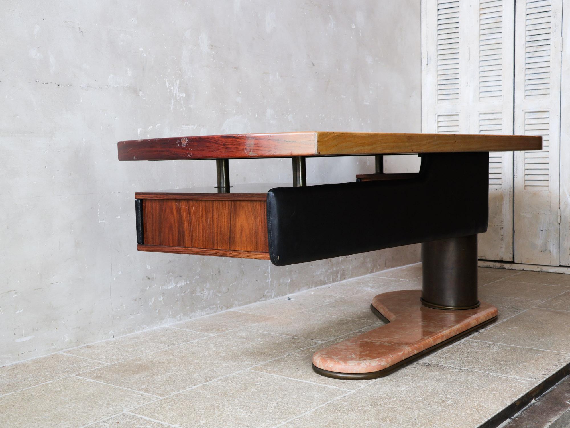 Italian Boomerang desk by Renzo Schirolli, 1960s For Sale 12