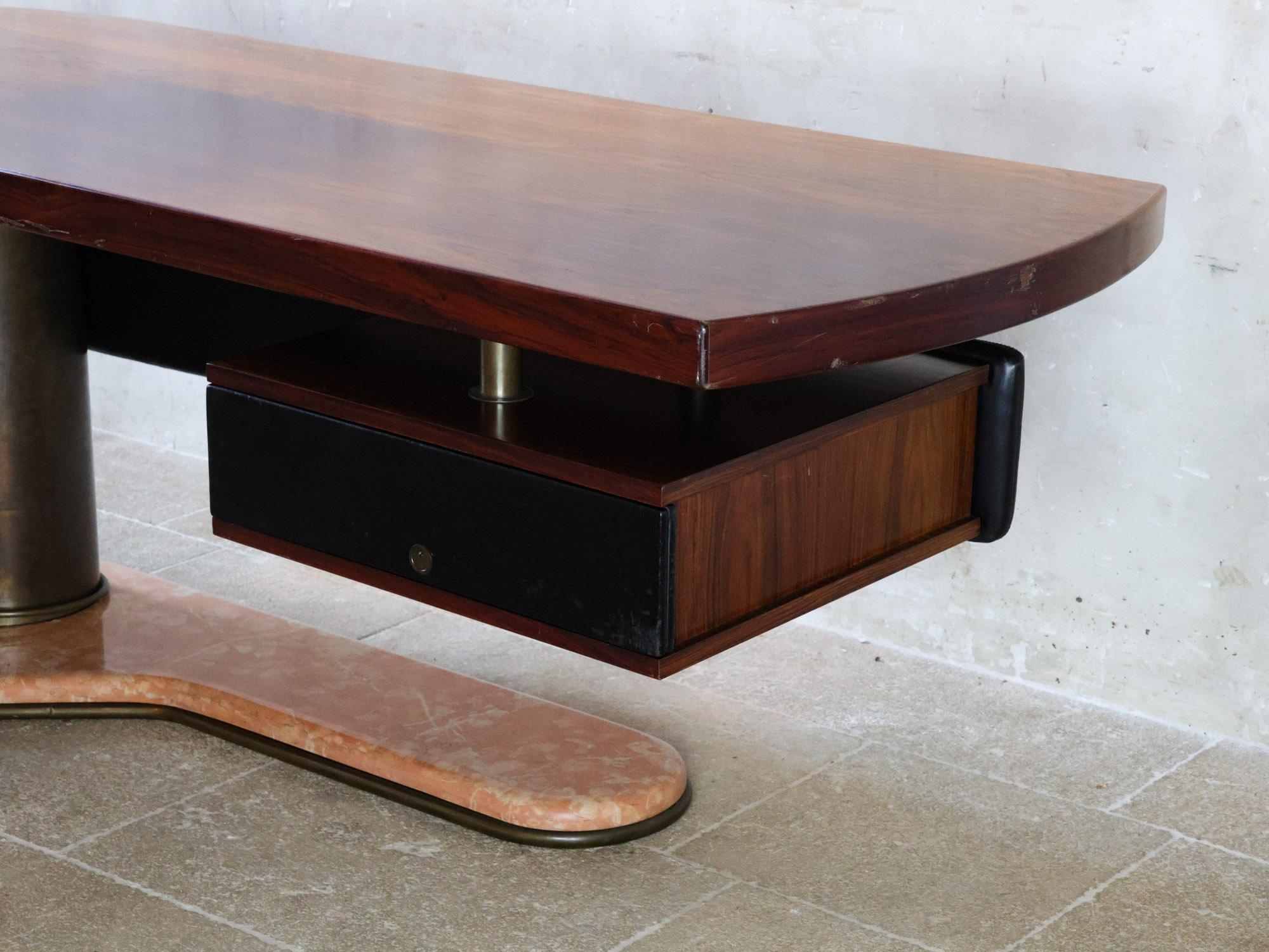 Italian Boomerang desk by Renzo Schirolli, 1960s For Sale 1