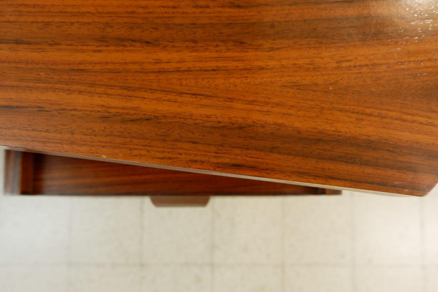 Mid-Century Modern Italian Boomerang Rosewood Desk, 1960s