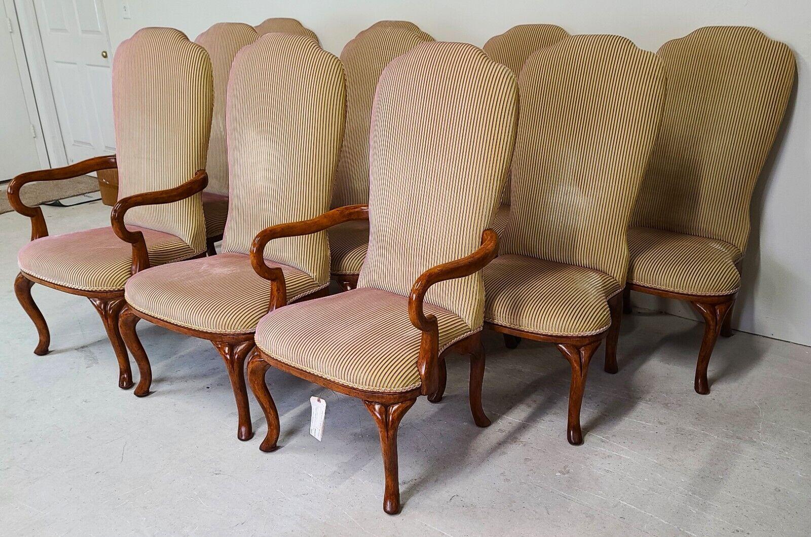 For FULL item description be sure to click on CONTINUE READING at the bottom of this listing.

Offering One Of Our Recent Palm Beach Estate Fine Furniture Acquisitions Of A 
Set of 10 Antique Italian Borghese Dining Chairs
Originally purchased from