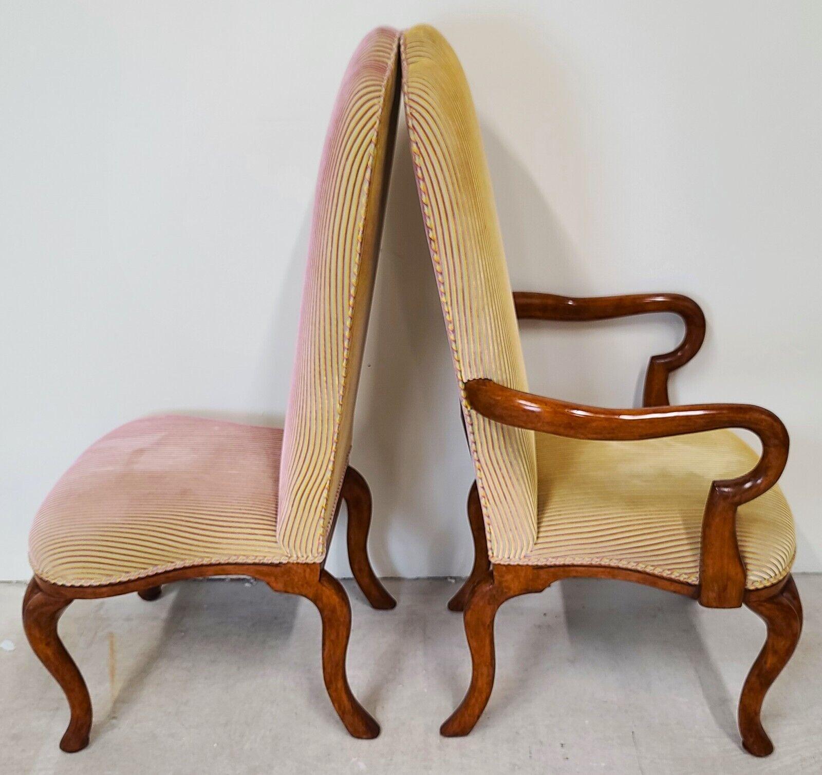 Italian Borghese Dining Chairs - Set of 10 In Good Condition In Lake Worth, FL