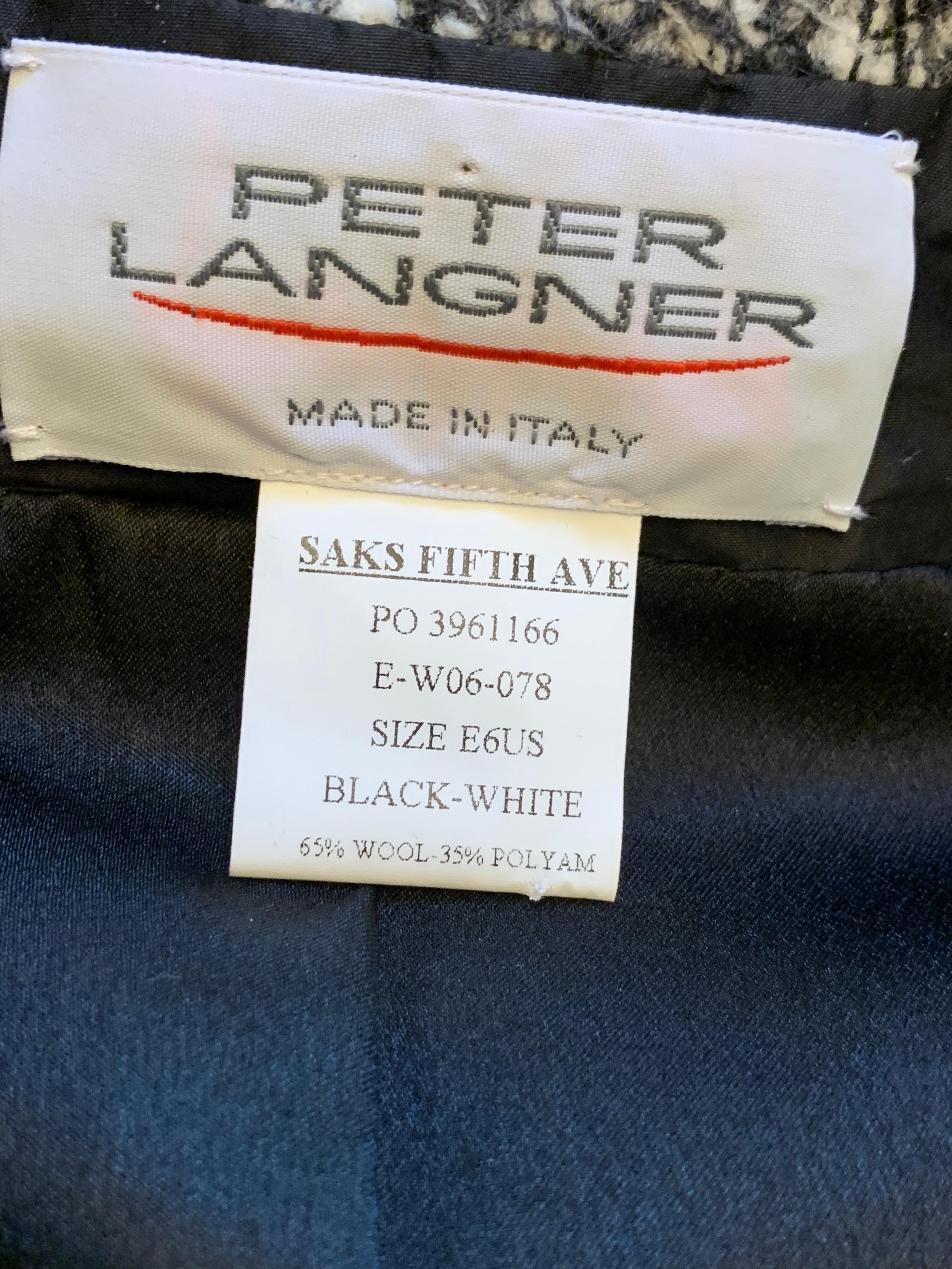 Ensemble robe et veste en bouclé italien de Peter Langner Saks Fifth Avenue Taille 6  en vente 7