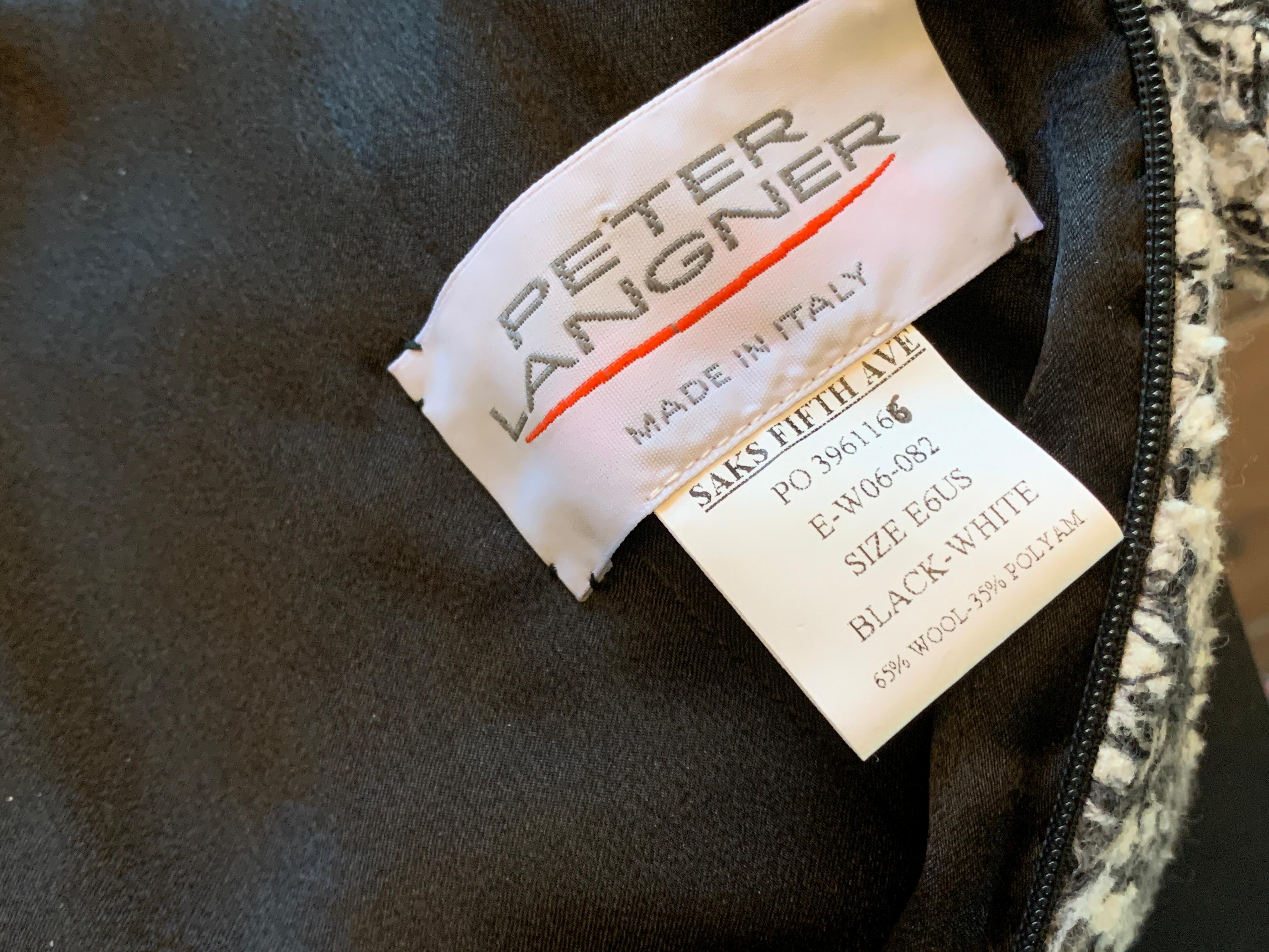 Ensemble robe et veste en bouclé italien de Peter Langner Saks Fifth Avenue Taille 6  en vente 8