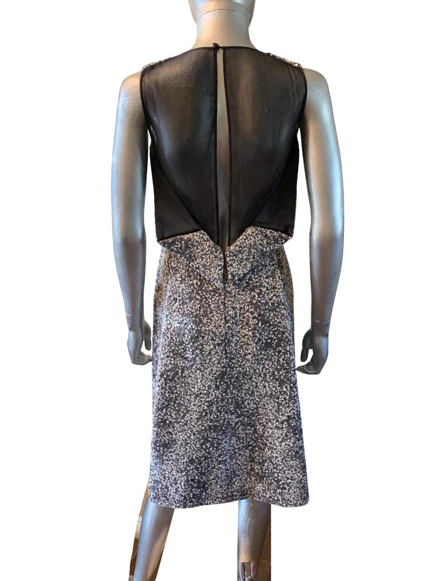 Ensemble robe et veste en bouclé italien de Peter Langner Saks Fifth Avenue Taille 6  en vente 3