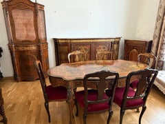 Italian Boulle Style Dining Room Suite, Napoleon III, 5-Piece Set