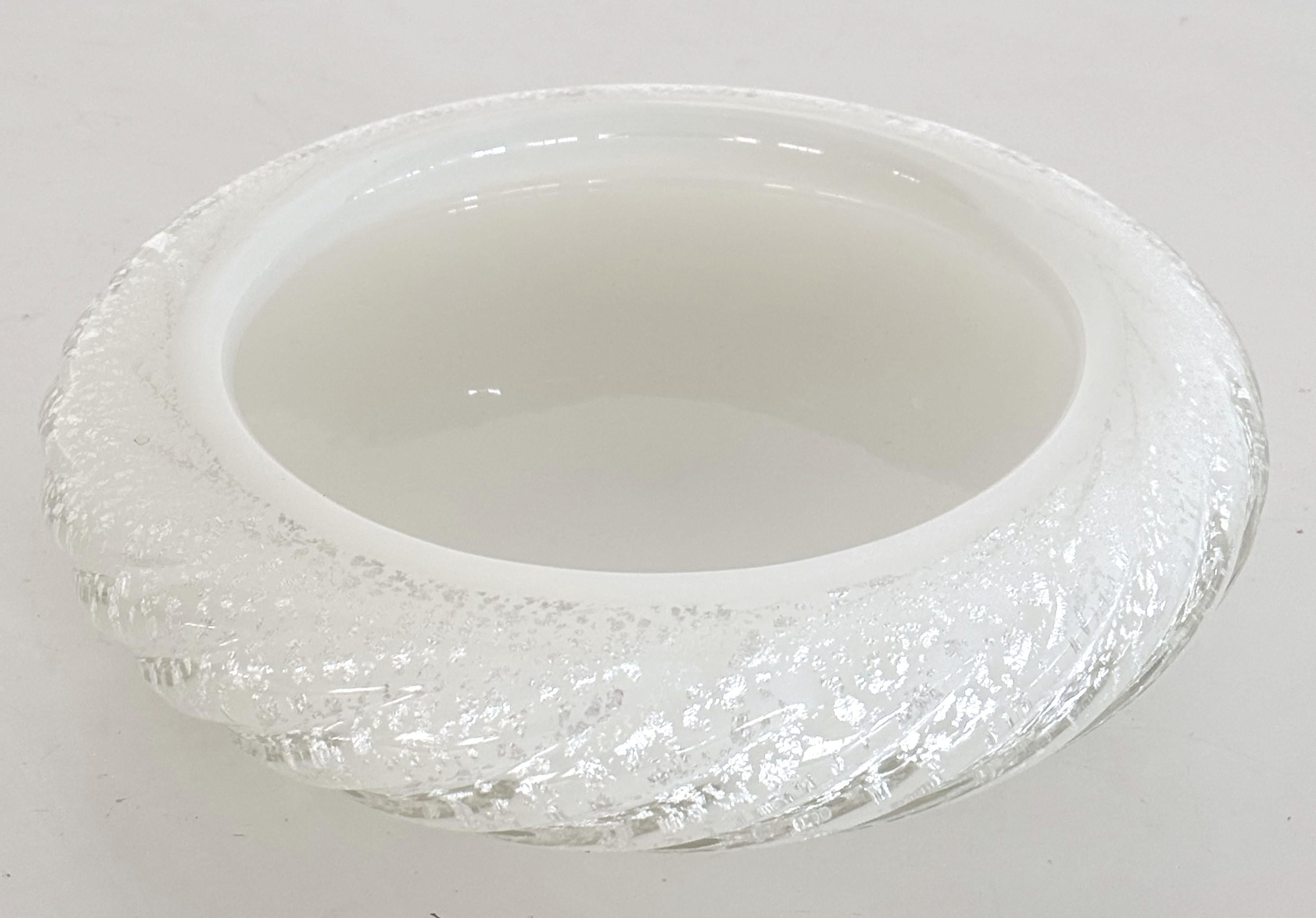 Italian Bowl or Vide-Poche in Murano Twisted Glass by Seguso, 1970s 5