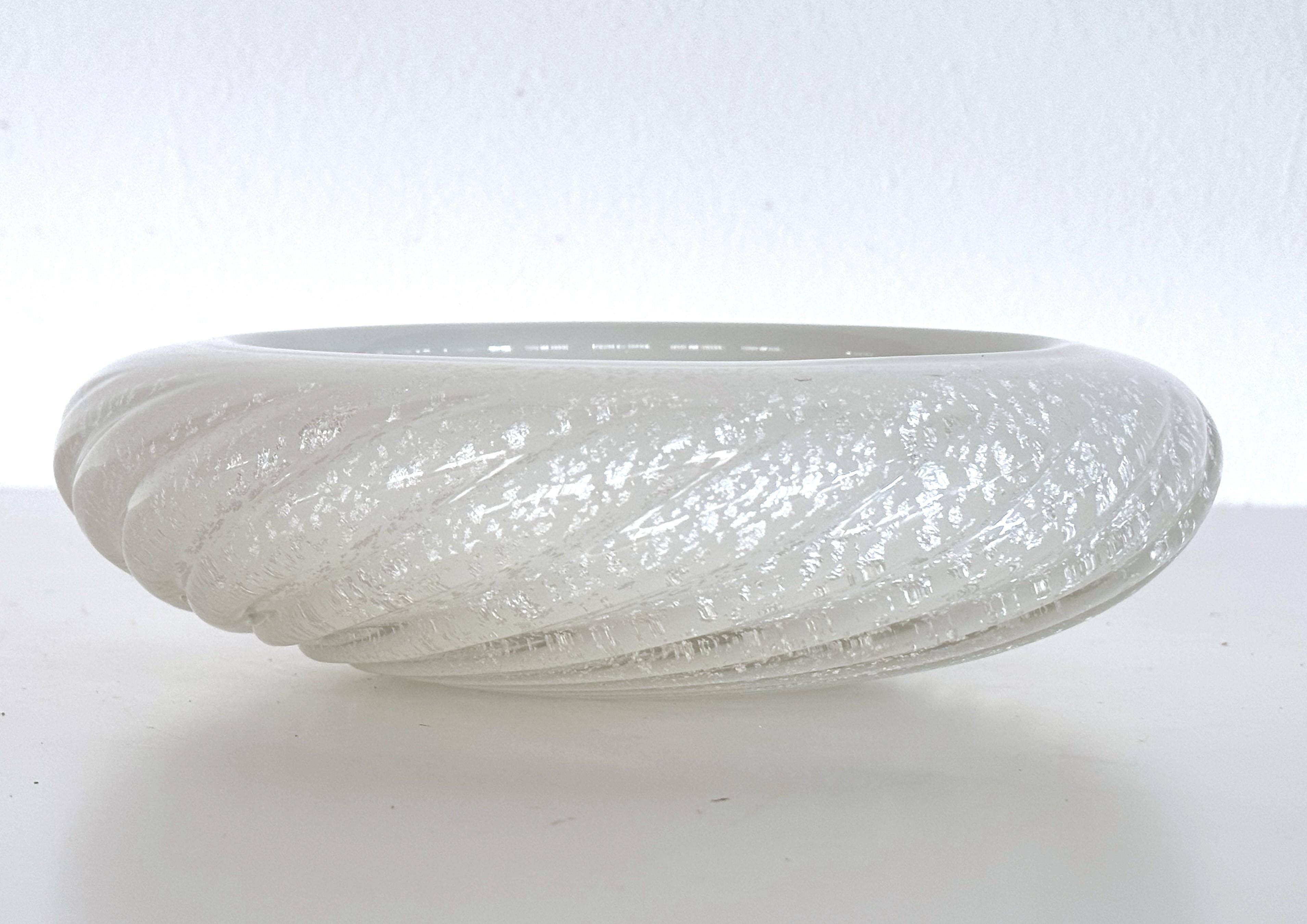 Italian Bowl or Vide-Poche in Murano Twisted Glass by Seguso, 1970s 7