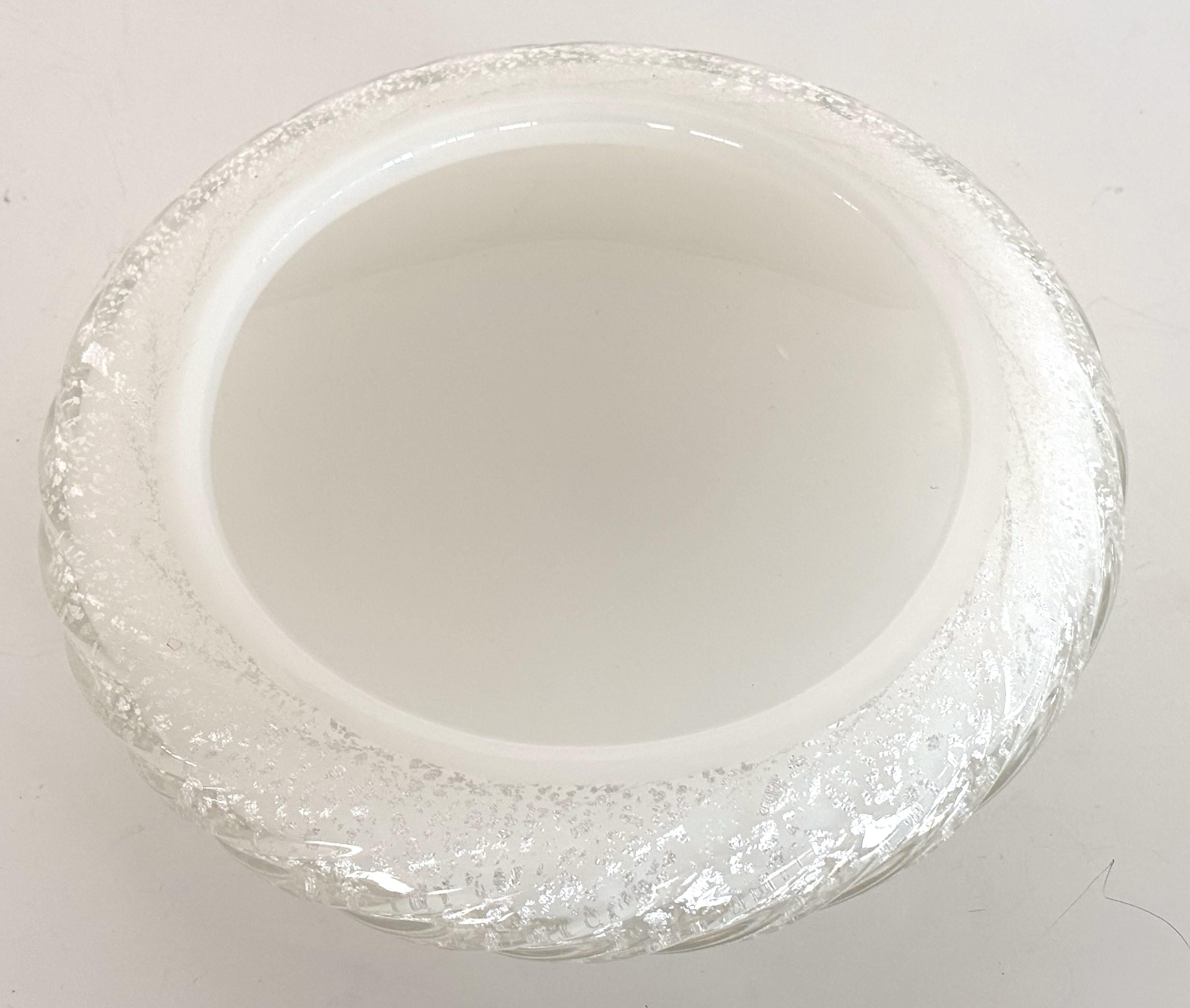 Late 20th Century Italian Bowl or Vide-Poche in Murano Twisted Glass by Seguso, 1970s