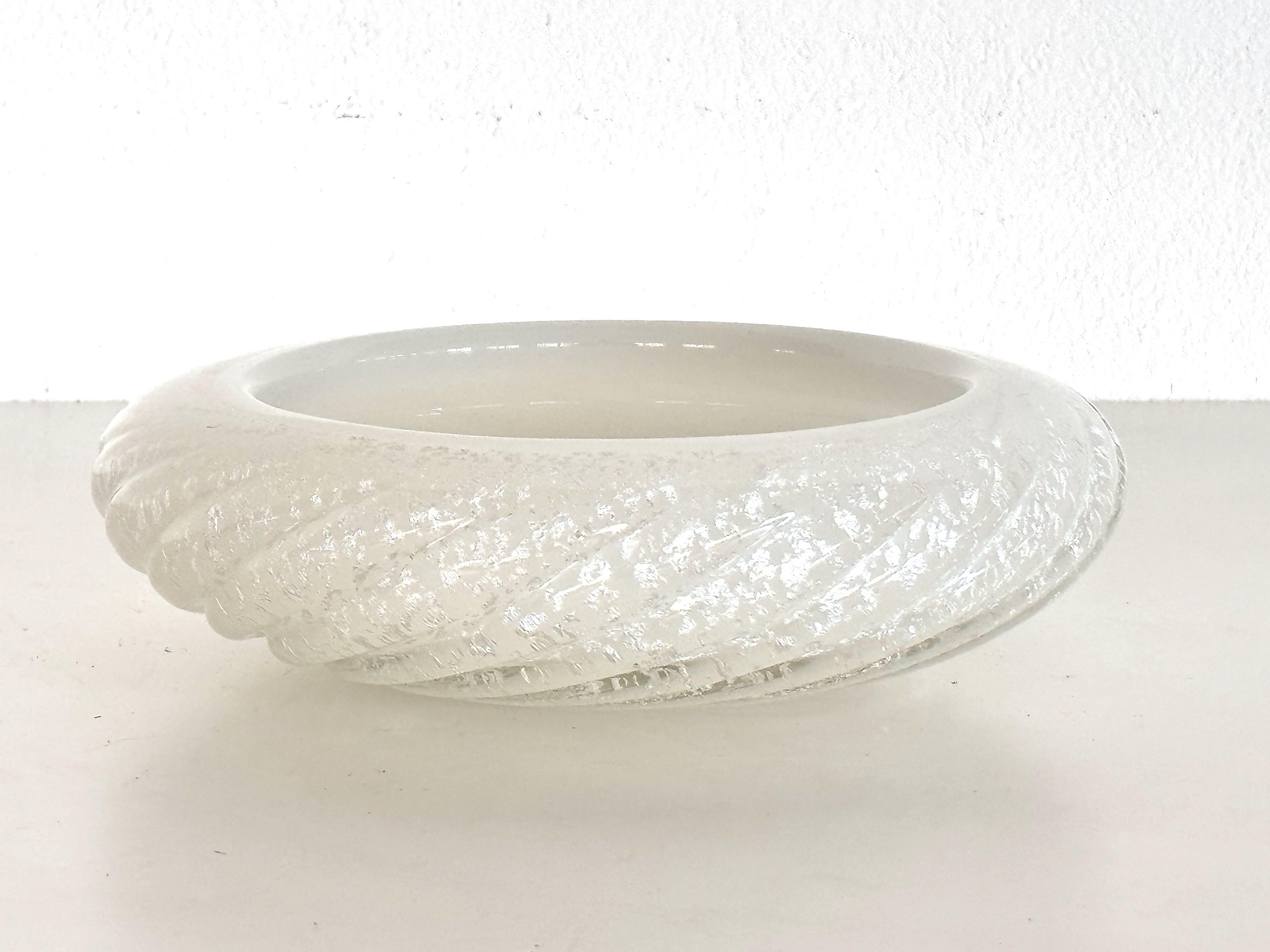 Italian Bowl or Vide-Poche in Murano Twisted Glass by Seguso, 1970s 1