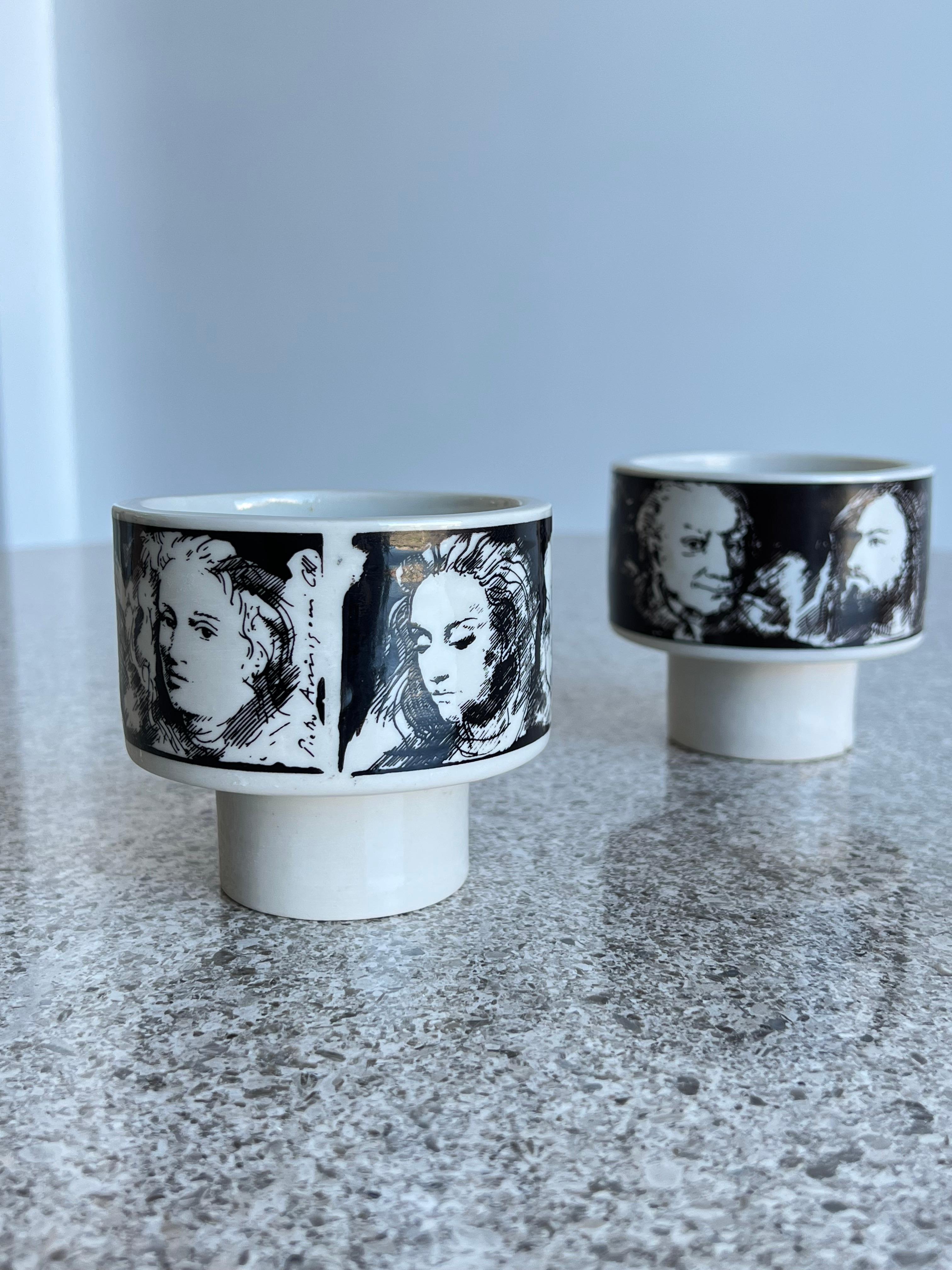 Italian Bowls by Pietro Annigoni for Porcellane Eva Sud In Good Condition For Sale In Byron Bay, NSW