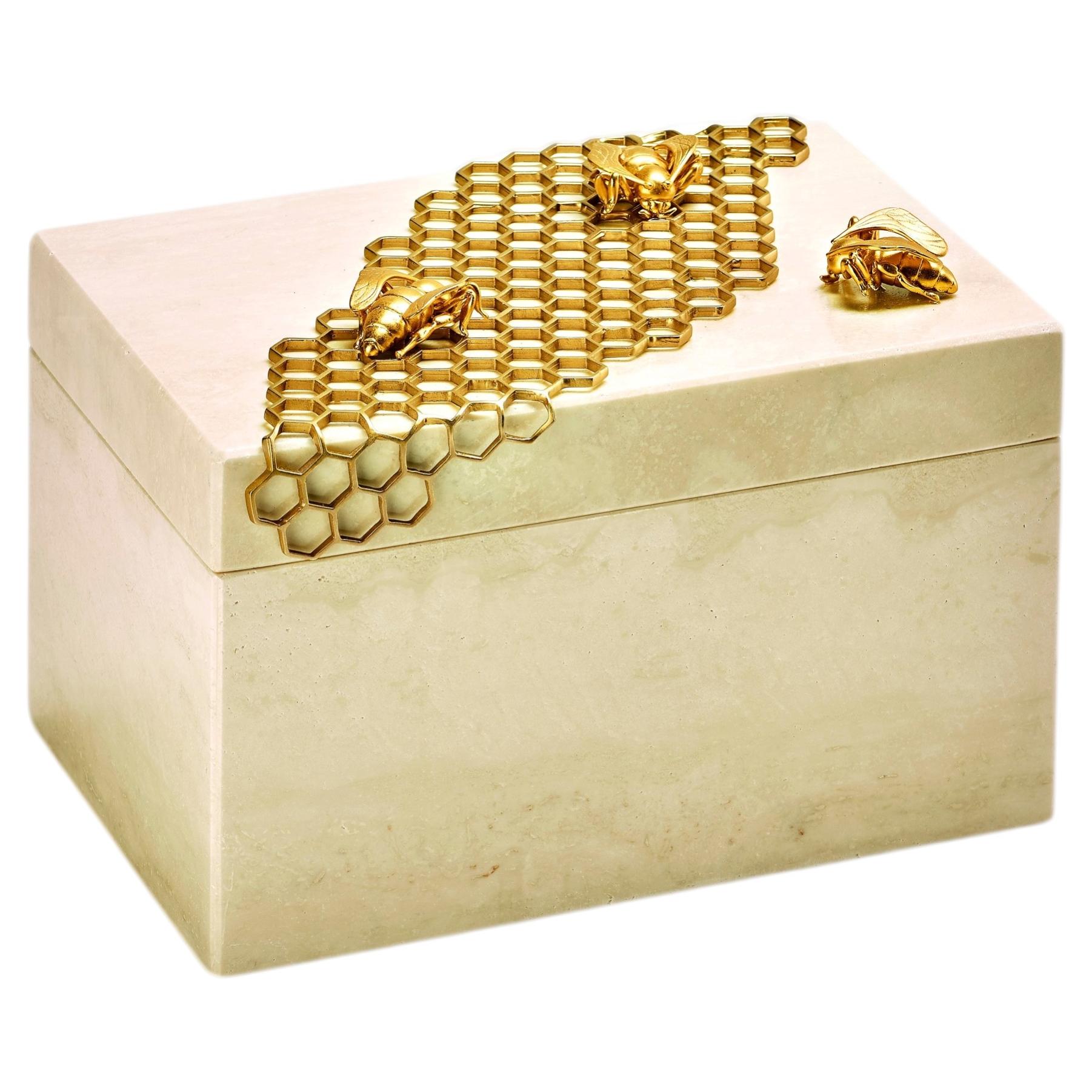 Italian Box in Travertino Navona, “B.Box” by Giansanti Home