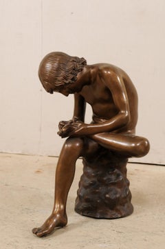 Italienische "Knabe mit Dorn" oder Fedele-Statue Fein nachgebildet in Bronze