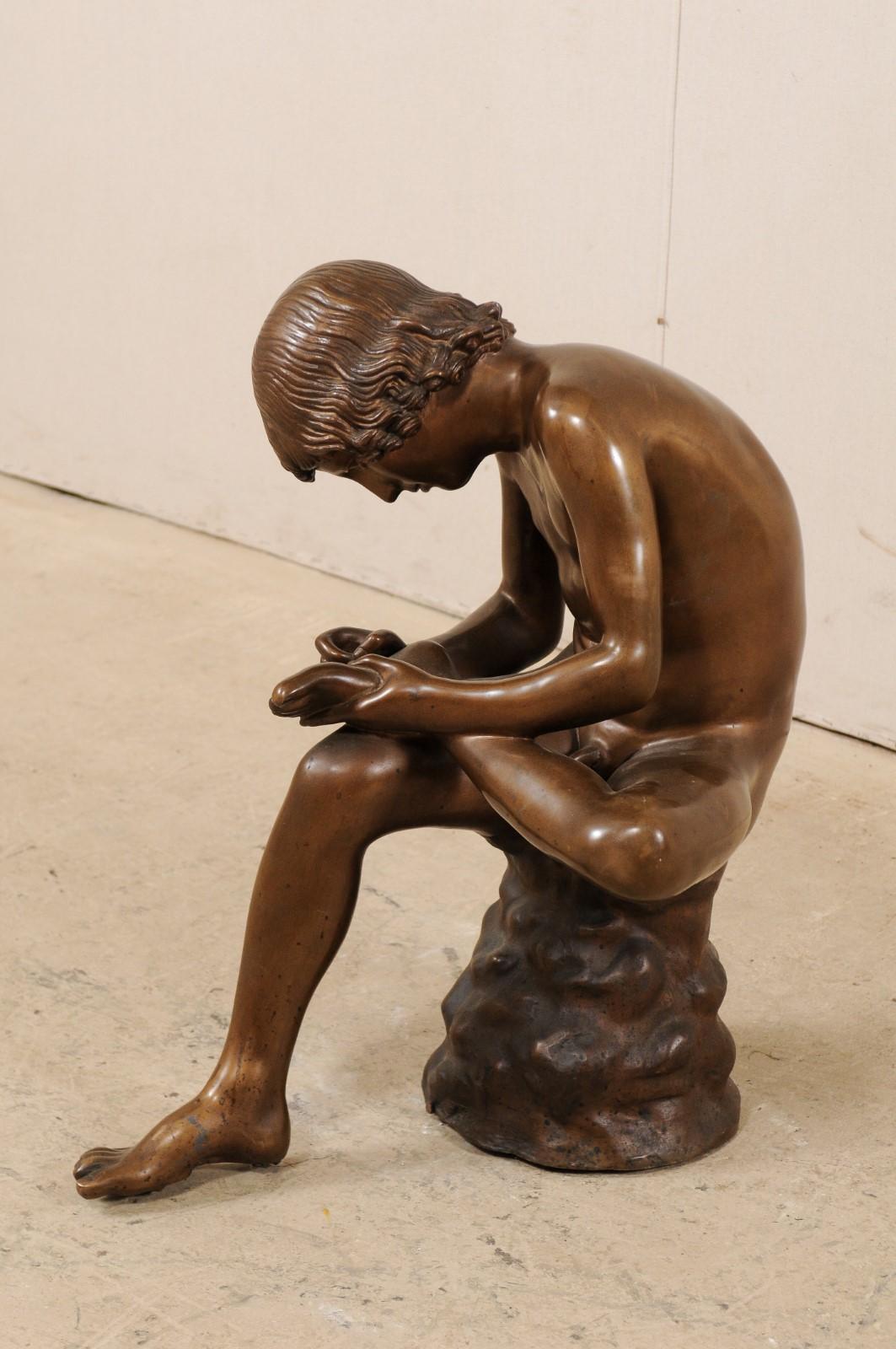 boy with thorn statue for sale