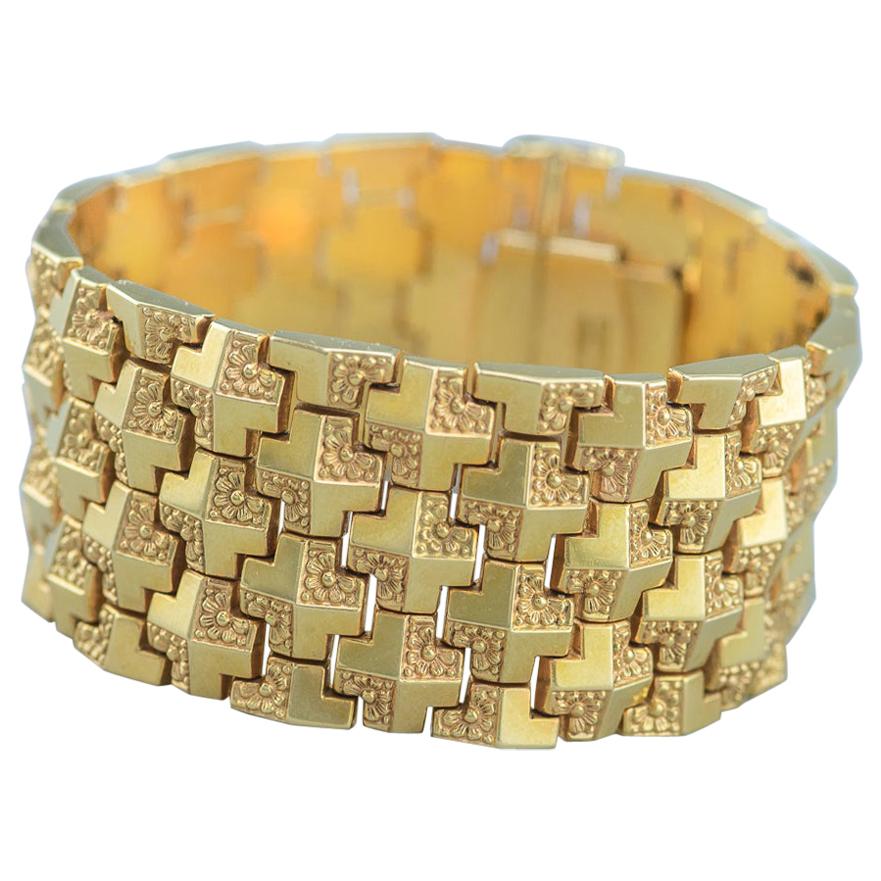 Italian Bracelet 18 Karat Gold, 1960s For Sale at 1stDibs