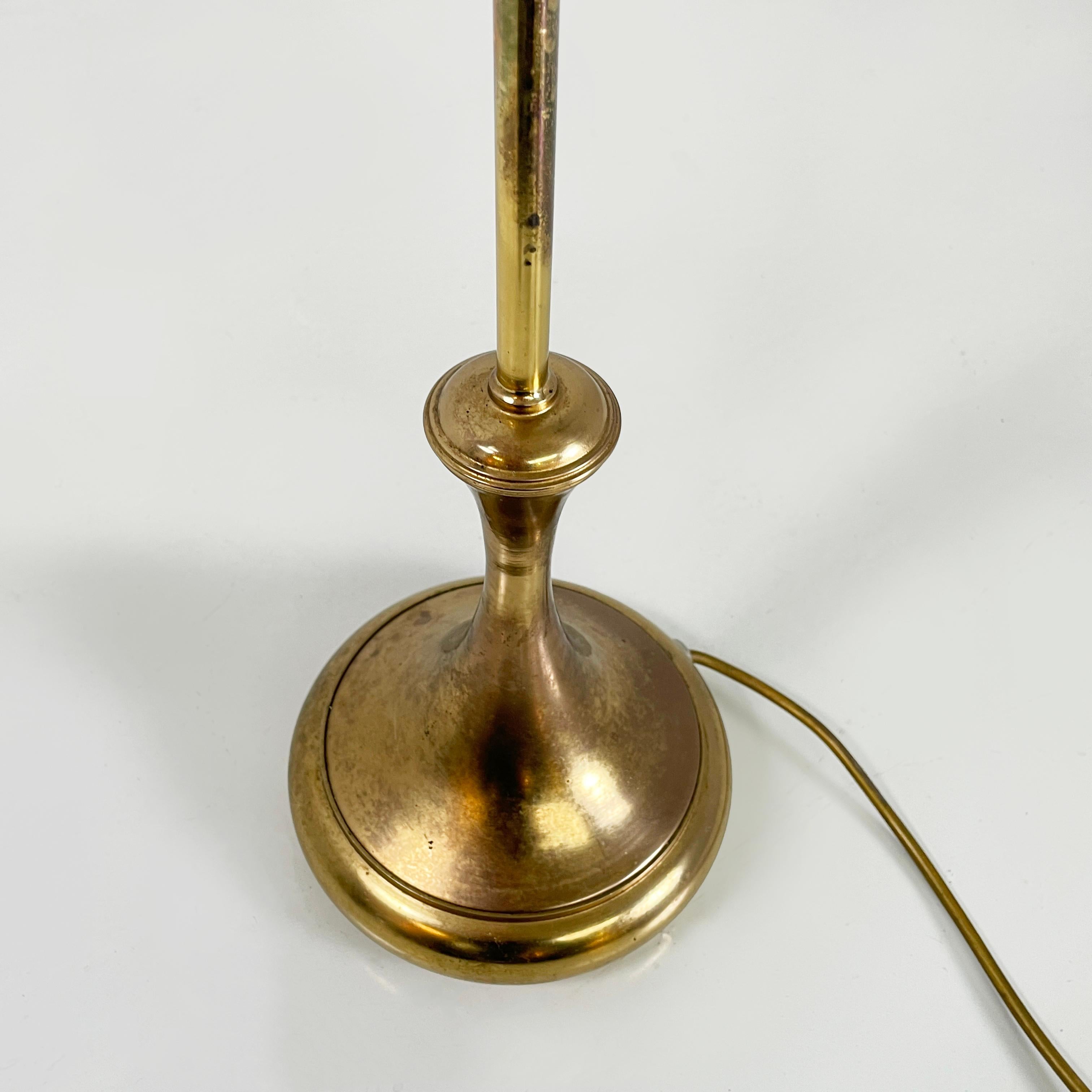 Italian Brass adjustable table lamp in ministerial lamp style, 1920s For Sale 13