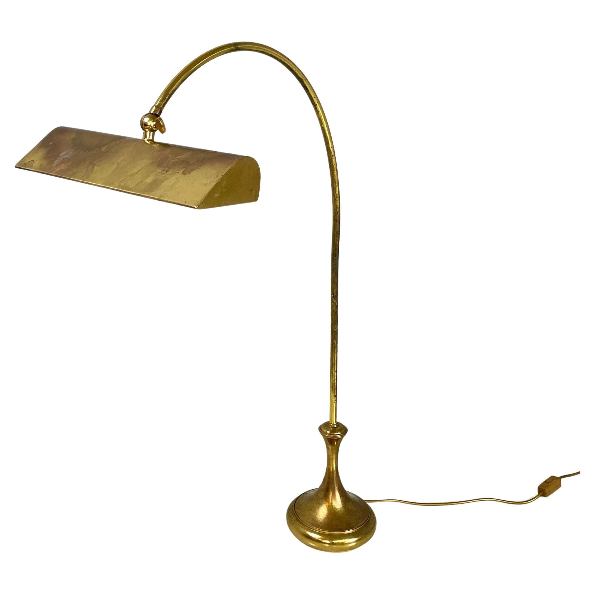 Italian Brass adjustable table lamp in ministerial lamp style, 1920s For Sale